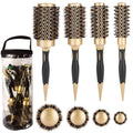 Aozzy Round Boar Bristle Hair Brush | Ionic Thermal Blowout Set
