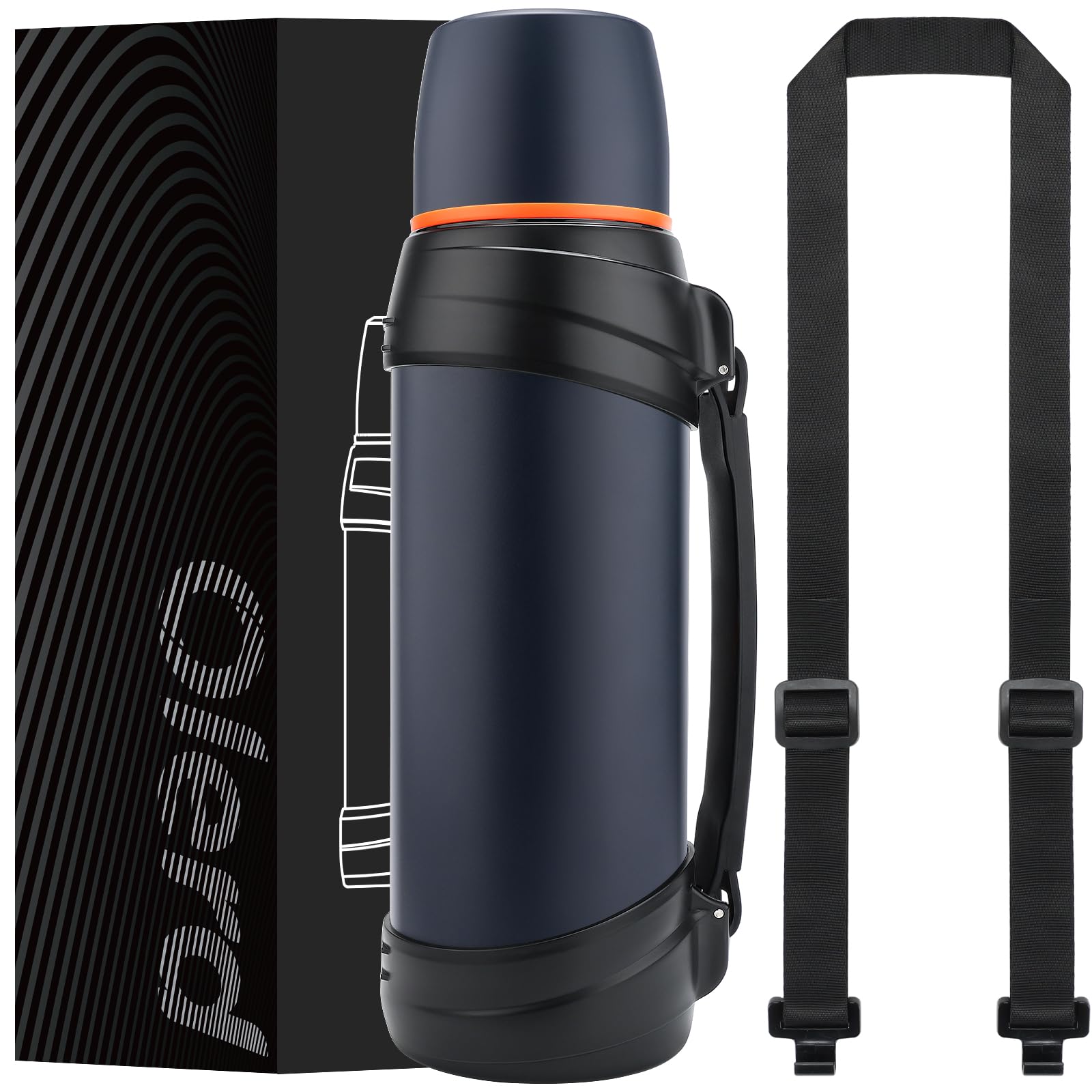 Olerd 2.5L Stainless Steel Insulated Flask – Large Vacuum Travel Bottle