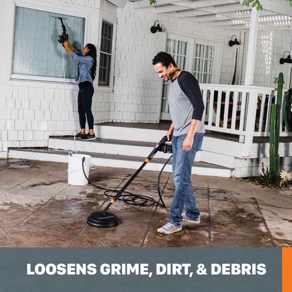 WORX Hydroshot Surface Cleaner Attachment – 12-Inch Dual Nozzle, Black