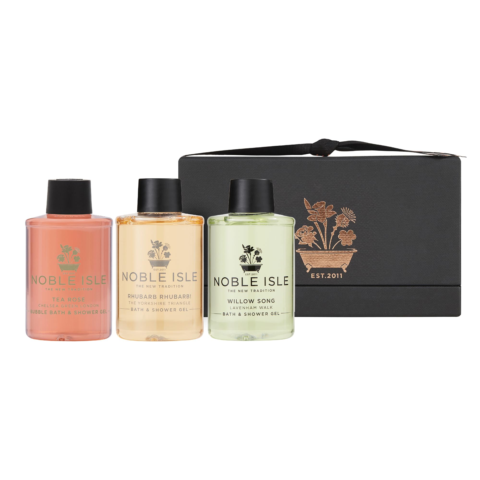 Noble Isle Fresh & Clean Bath & Shower Gel Trio - Luxury Travel Set