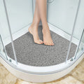 Jolof Store Loofah Shower Mat – Non-Slip Anti-Mould PVC Bath Mat with Drain