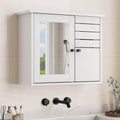 YITAHOME Mirrored Bathroom Cabinet – Wall Mounted Double Door Storage