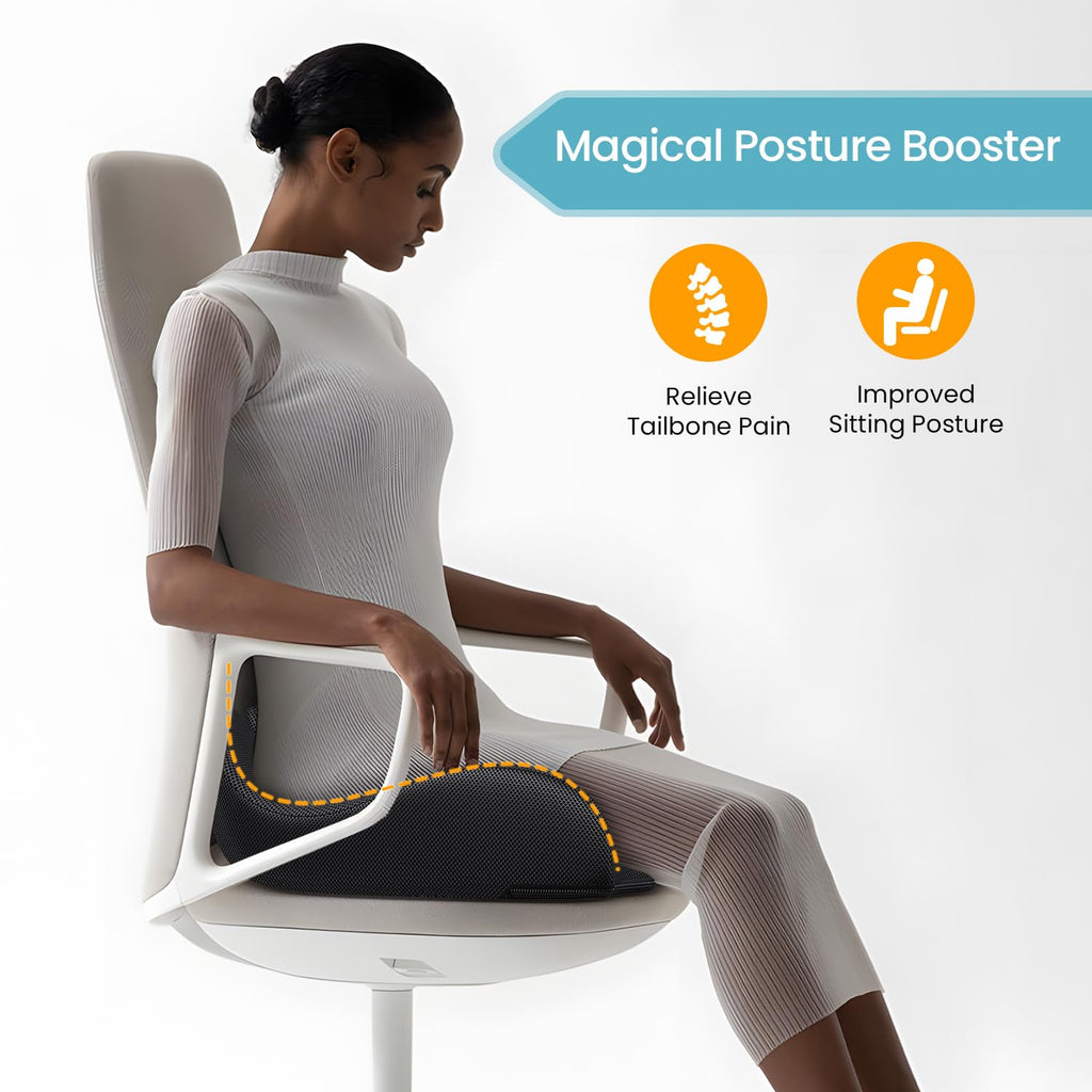 Memory Foam Seat Cushion – Ergonomic Coccyx Pad for Sciatica