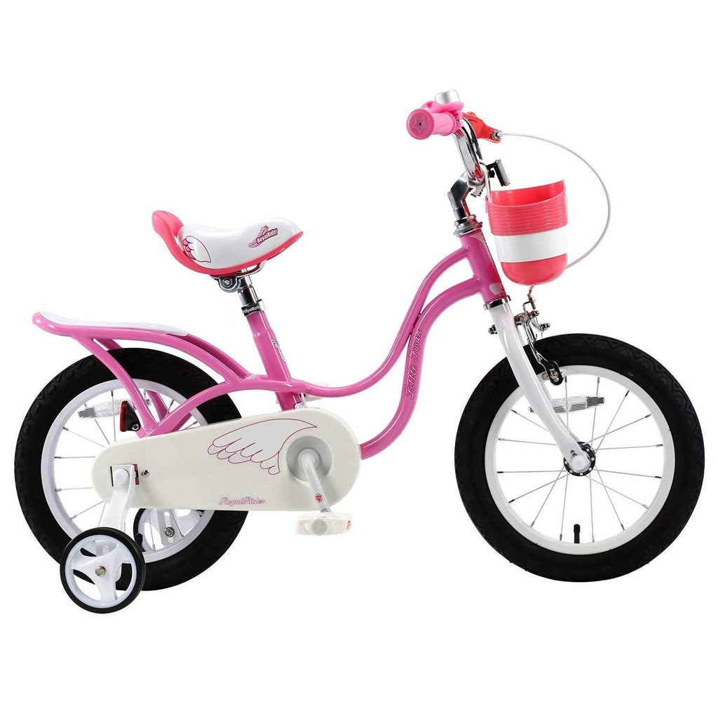 RoyalBaby Swan Girls Kids Bicycle with Stabilisers, Pink, 12-Inch