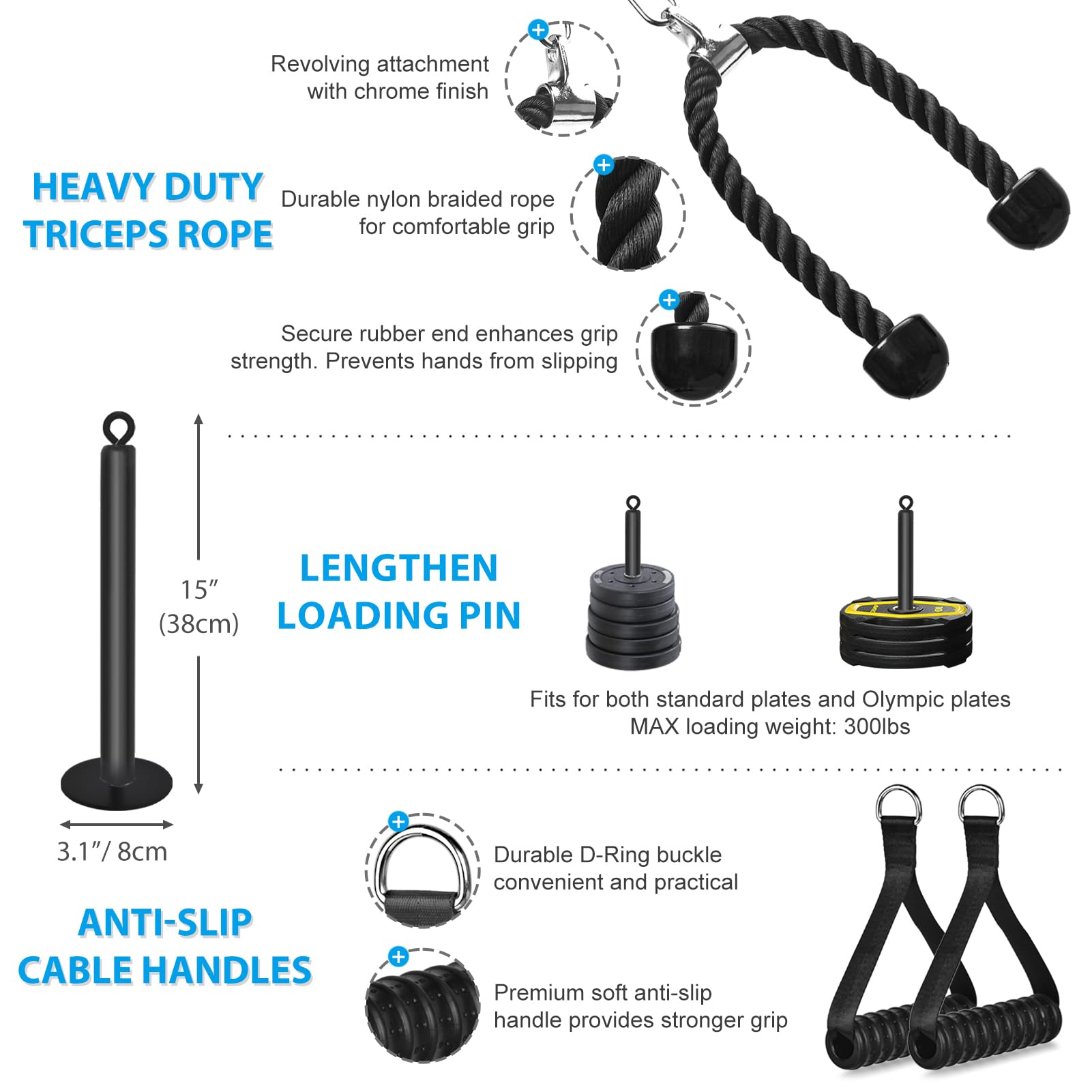 Dual Cable Pulley System – Home Gym LAT Pull Down Equipment