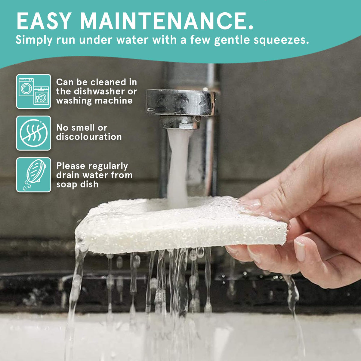 Soap Saver by Smith’s® | Extend Your Soap’s Life | 14 cm L x 8 cm W x 1.2 cm H | White / 1 Pack | 50% Thicker | Enhanced Design