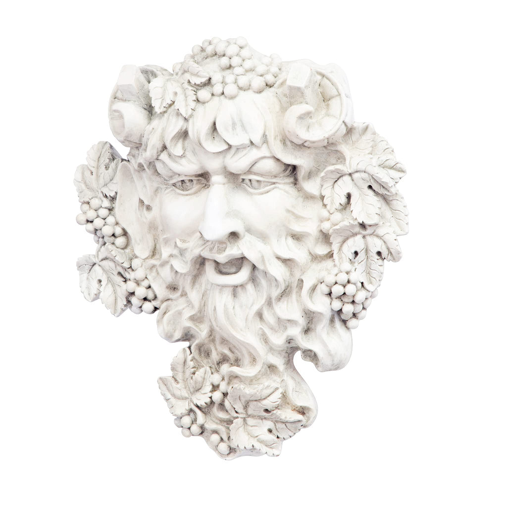Design Toscano Bacchus God of Wine Greenman Wall Sculpture - Antique Stone