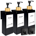HCYWOC 3-Chamber Shower Soap Dispenser Wall Mount with 16 Labels