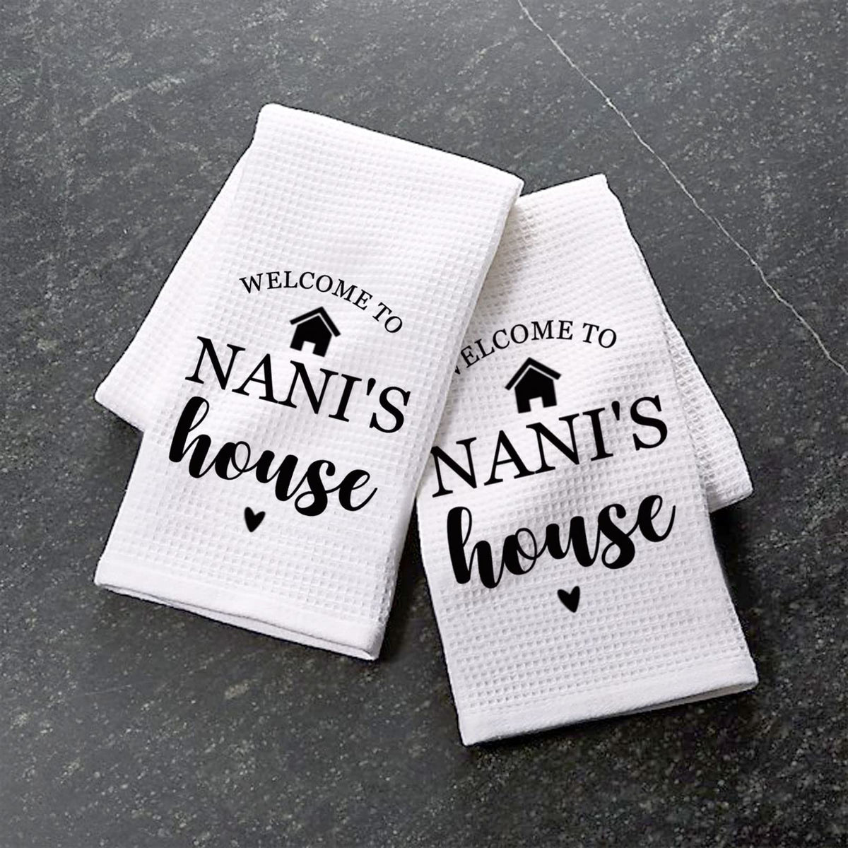 LEVLO Nani Gift Grandma Kitchen Towel Welcome To Nani’s House Grandmother Gifts From Grandkids NANI'S house MKU - image 4