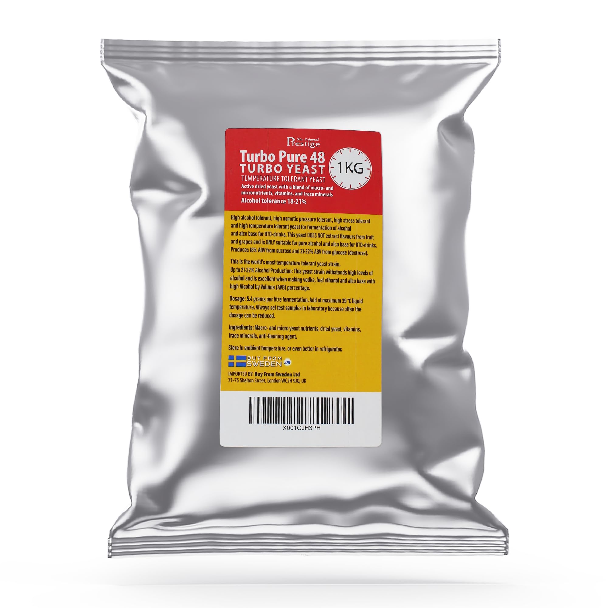 Prestige Turbo Pure 48 Hours Yeast – 1kg Home Brewing Active Compound