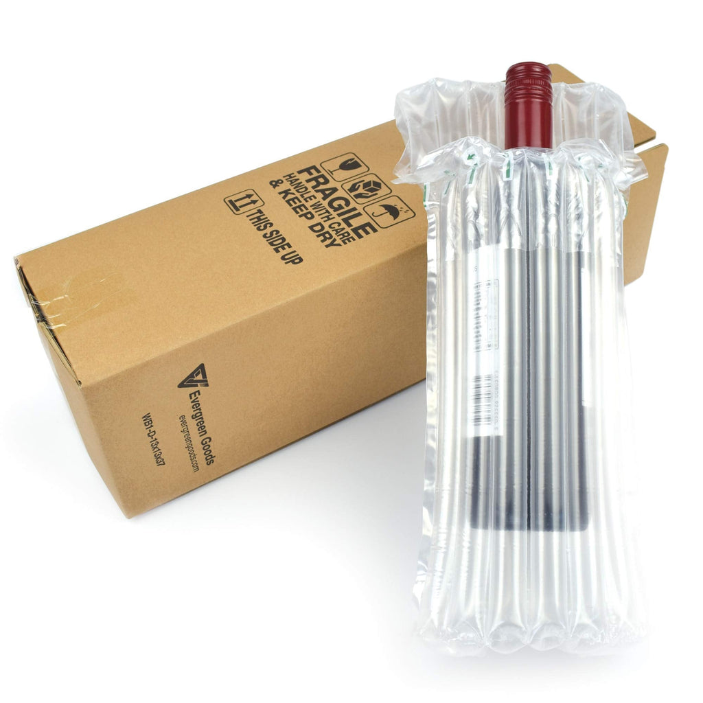 Evergreen Goods Wine Bottle Shipping Box with Inflatable Air Cushion - 30 Pack
