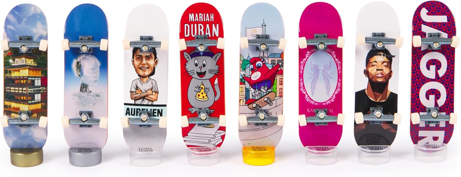 Tech Deck Paris 2024 Olympic Games Fingerboards 8-Pack – Mini Skateboards