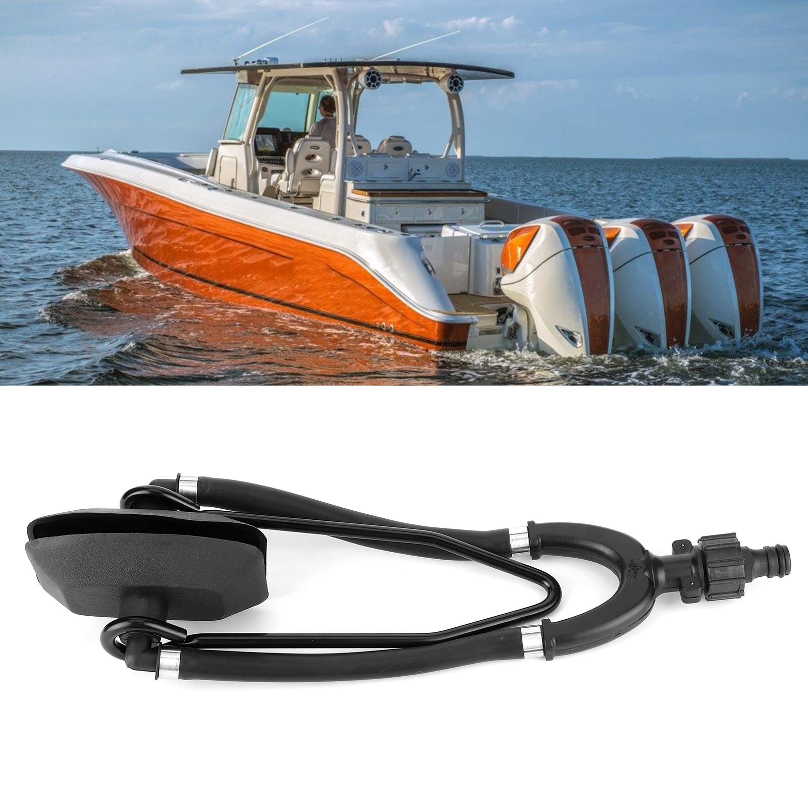 Qiilu Outboard Motor Water Flusher | Dual Feed Rectangular Ear Muffs
