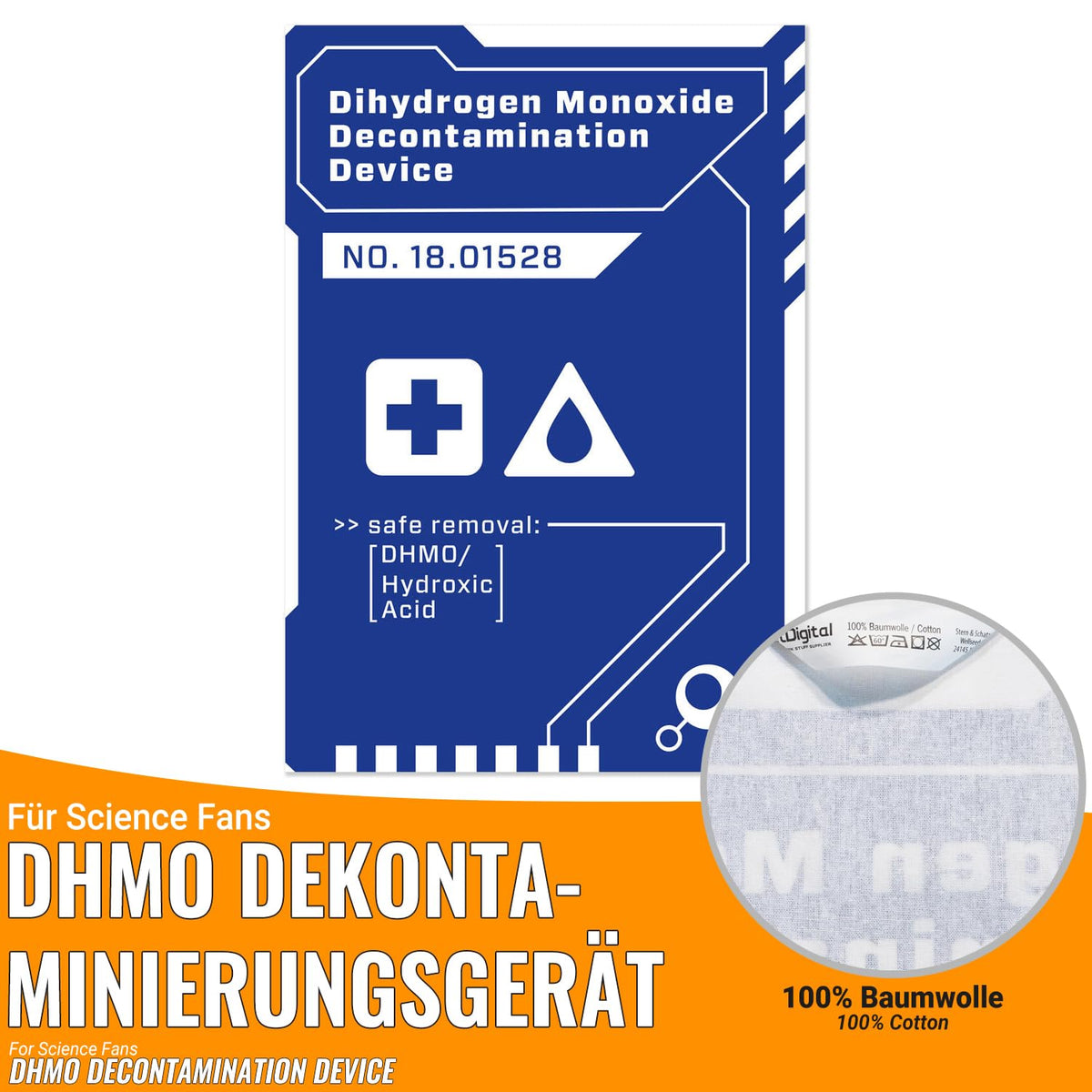 Dihydrogen Monoxide Kitchen Towel – Cotton Dish Cloth for Chemistry Fans - image 2