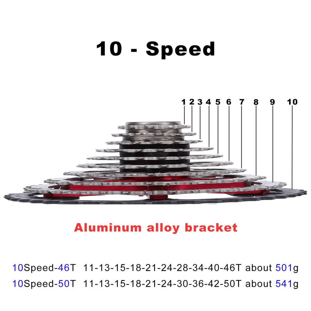 LANXUANR 10 Speed MTB Cassette – Super Light 11-46T Bike Flywheel