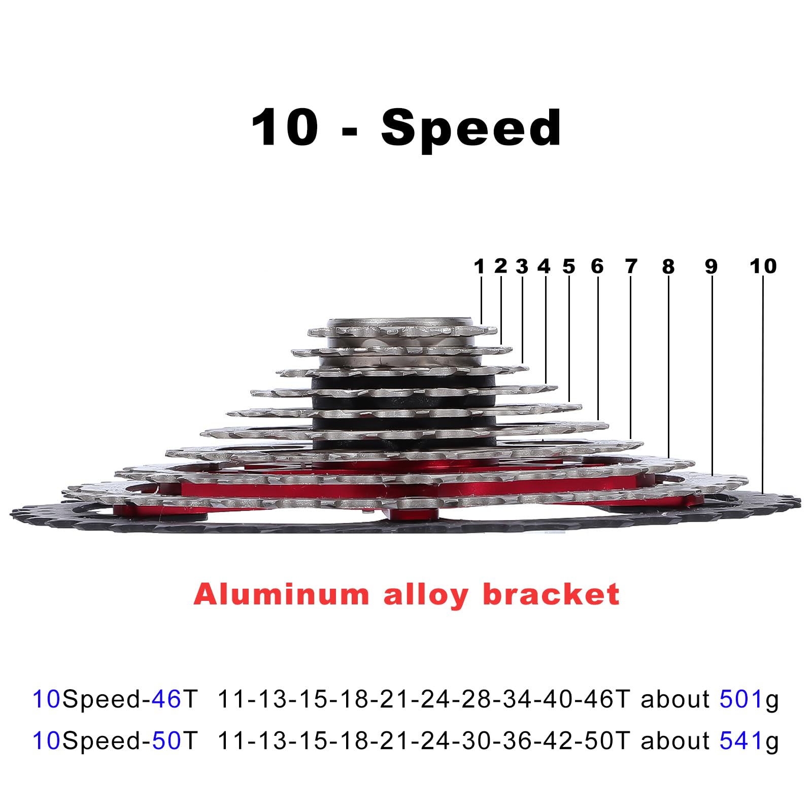LANXUANR 10 Speed MTB Cassette – Super Light 11-46T Bike Flywheel