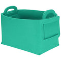 sourcing map Felt Storage Bin, 18 x 13 x 11cm Foldable Organizer Basket with Handles