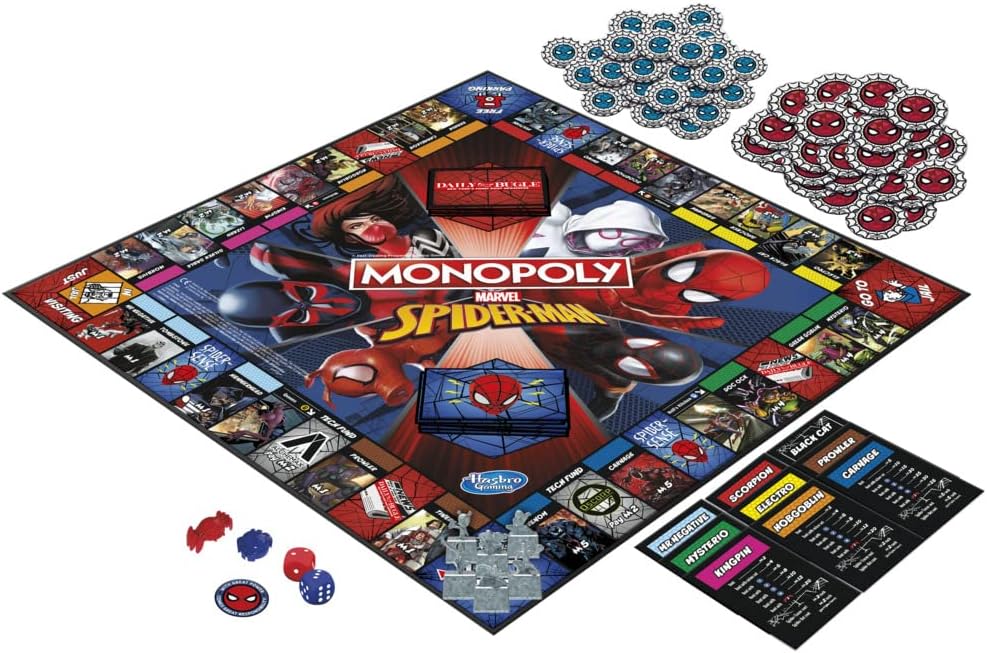 Monopoly: Marvel Spider-Man Edition Board Game for Kids by Snaps