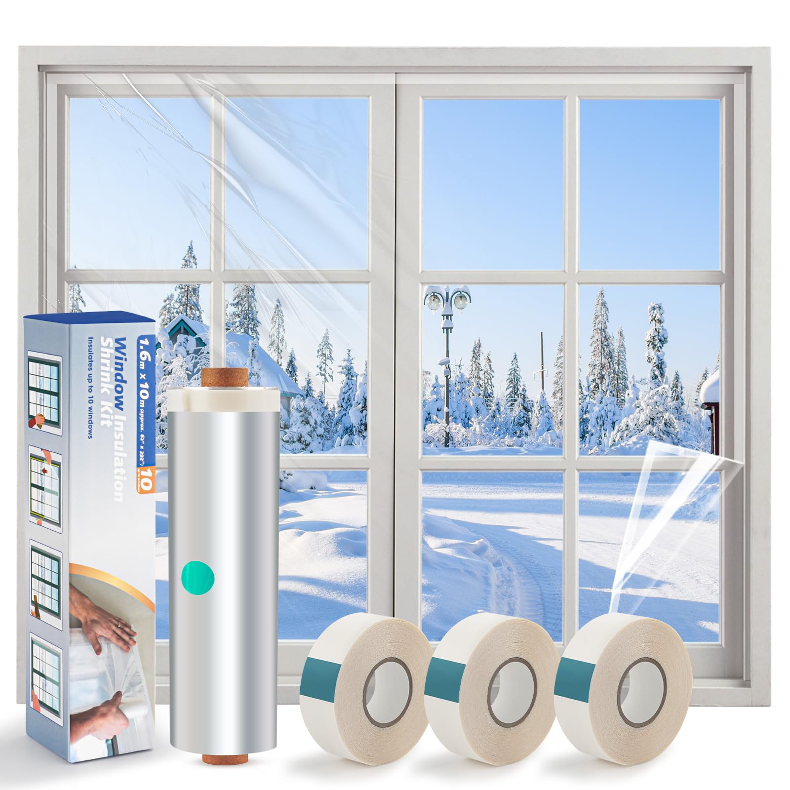 Window Insulation Kit – Clear POF Shrink Film 1.6m x 10m