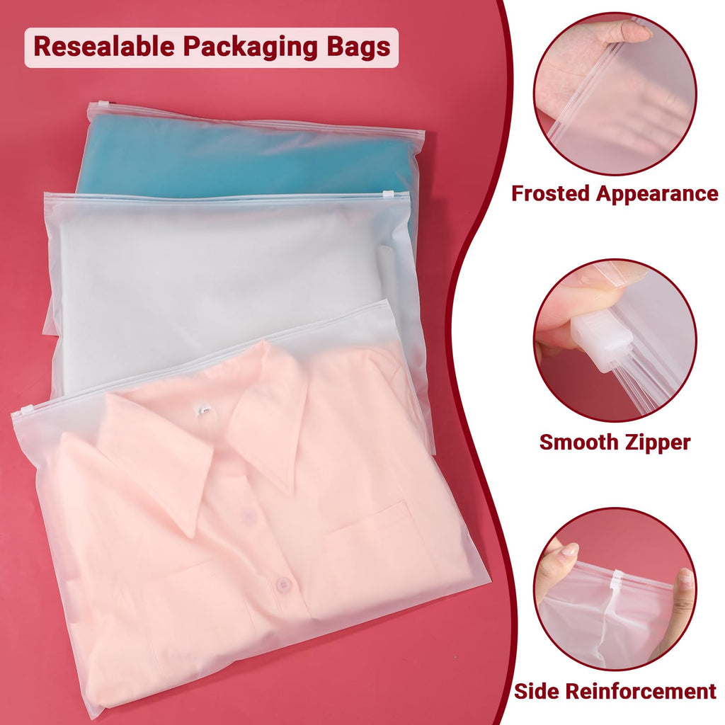 Svaldo Large Ziplock Bags for Clothes, 25Pcs 40 * 30cm Frosted Bags for Clothes, Reusable and Moth Proof, Storage Solutions for Books, Documents - image 4