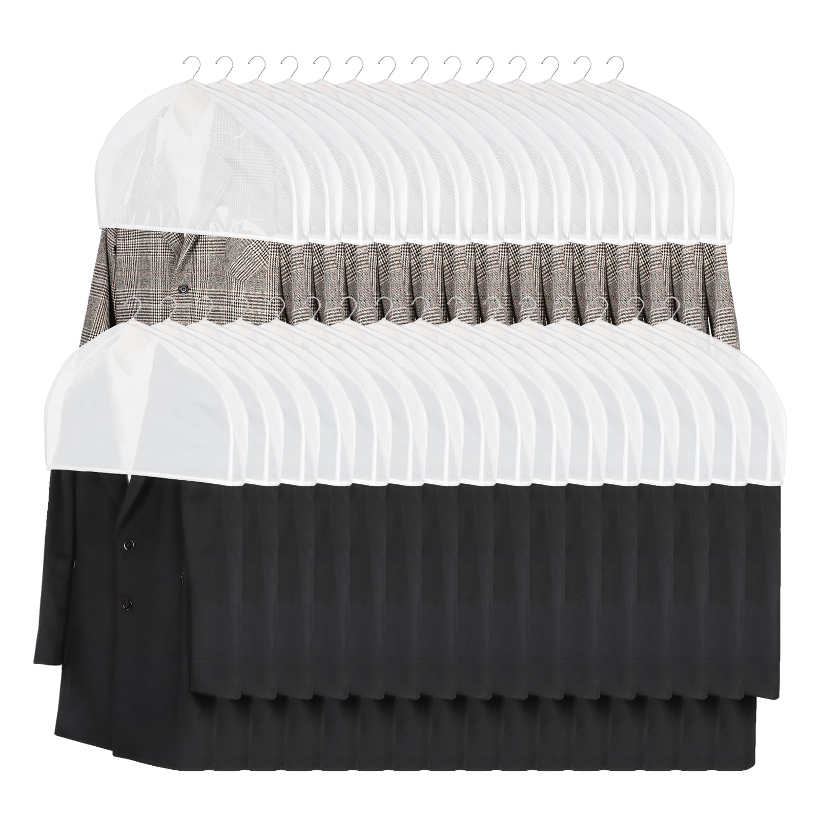 Univivi Breathable Shoulder Covers for Clothes - 30 Pack Garment Protectors