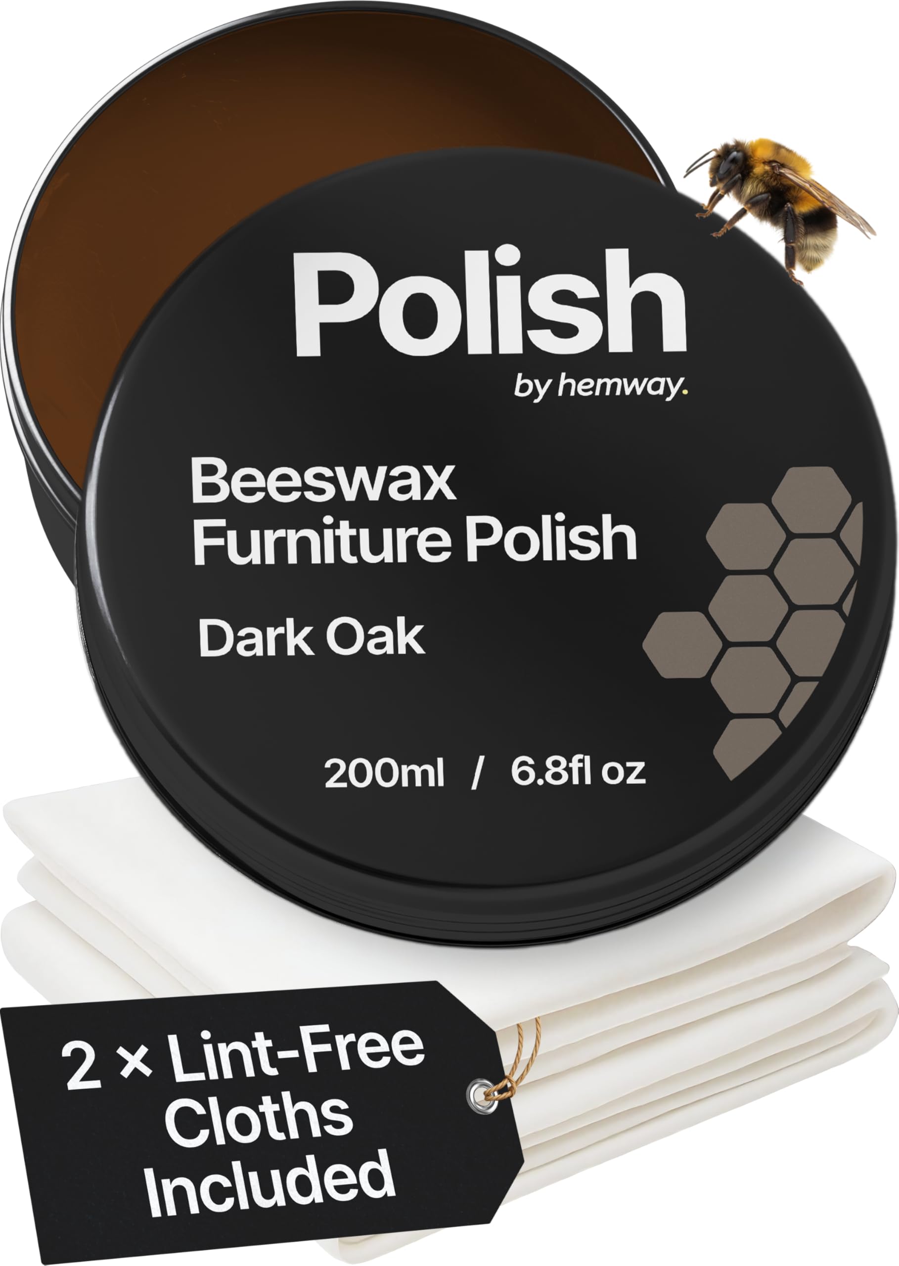 Dark Oak Beeswax Furniture Polish - 200ml Wood Wax Kit