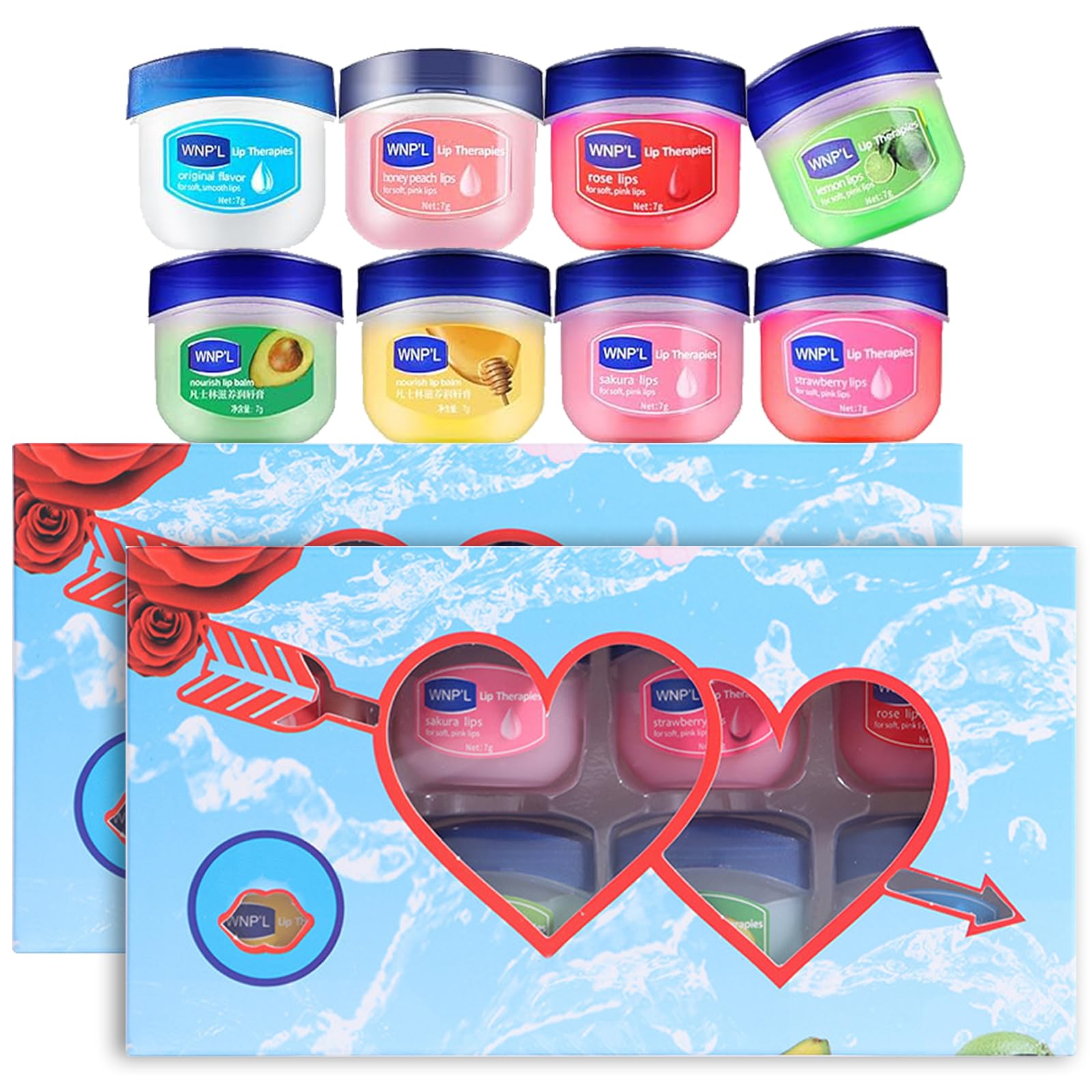 Lip Balm Set - 16 Pack Natural Moisturizing Chapstick Gift