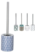 KW Pottery Ceramic Toilet Brush and Holder Lorca Blue