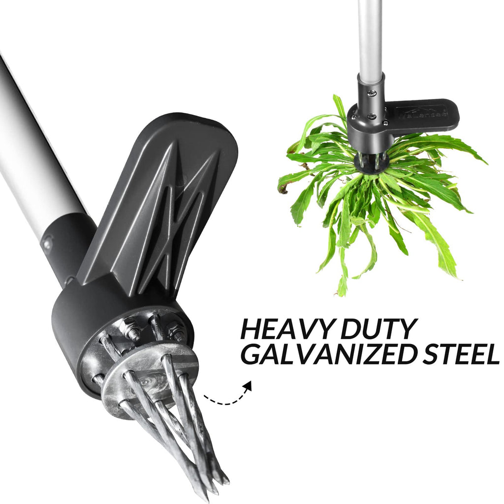 Walensee Stand Up Weed Puller - 5-Claw Long Handle Garden Weeding Tool