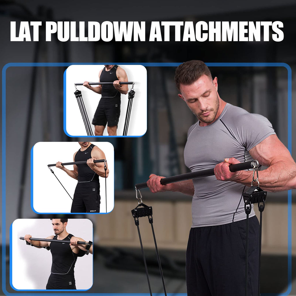 KORIKAHM LAT Pull Down Bar – 38" Steel Straight Cable Attachment