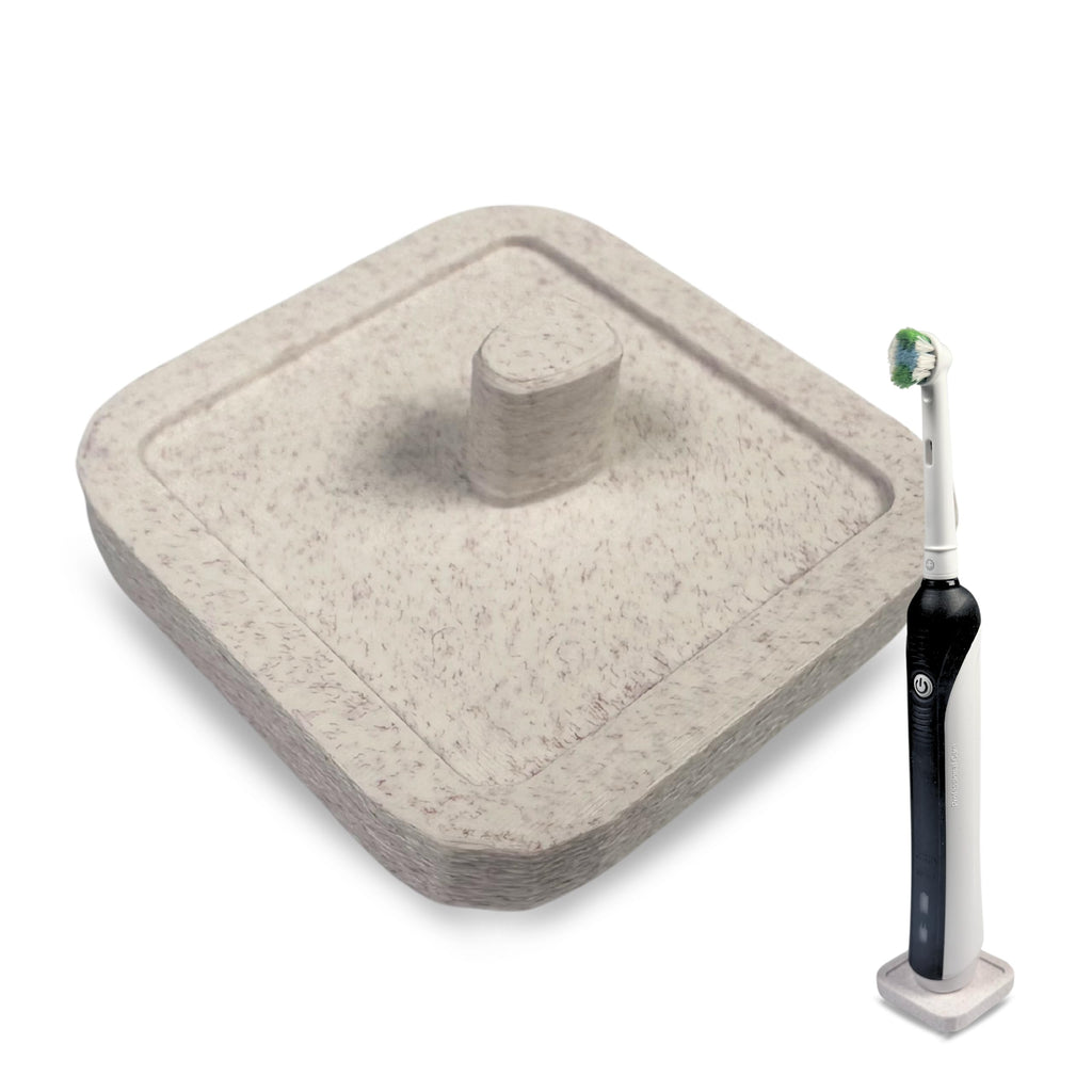 Electric Toothbrush Holder Stand Compatible with Oral-B Marble Chestnut, Single