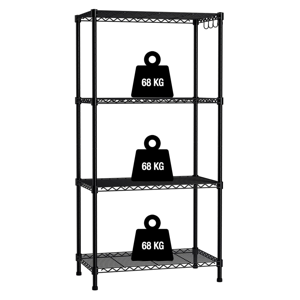 WORKPRO 4-Tier Metal Shelving Unit - Adjustable Heavy-Duty Storage Rack