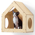FUKUMARU Wall Mounted Cat House – Birch Plywood Condo and Kitten Shelf
