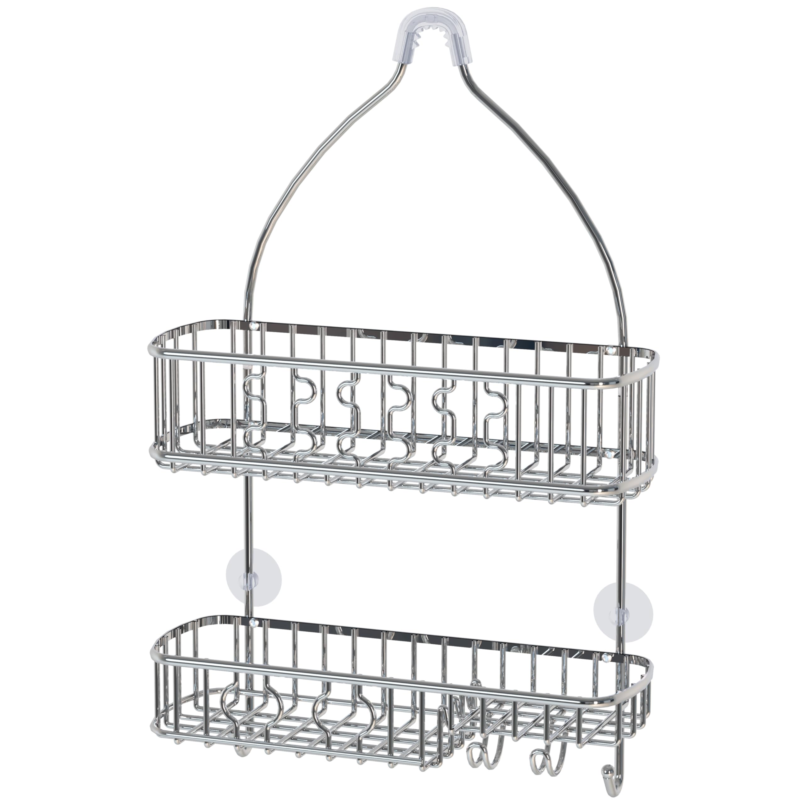 Simple Houseware Hanging Shower Caddy - Rust-Resistant Chrome Organizer