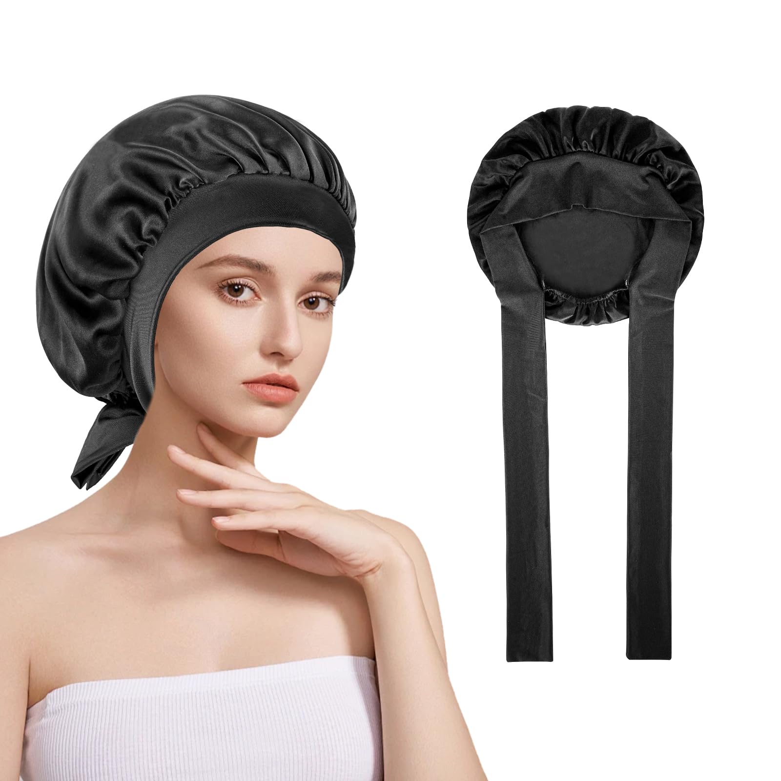 Jolof Store 19 Momme Mulberry Silk Bonnet | Hair Wrap Sleep Cap