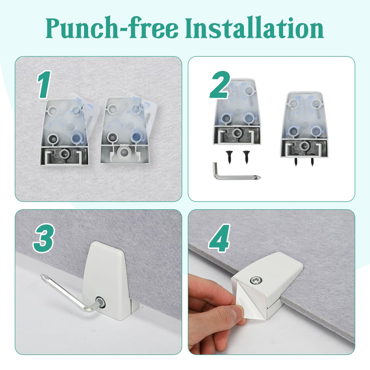 uyoyous 4 Pcs Acoustic Desk Divider Desk Partition 31.5 x 15.75 Inch Table Freestanding Up Privacy Panel Protective with Clamps Visual Distraction