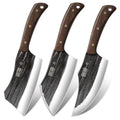 HOSHANHO 3-Piece Butcher Knife Set | High Carbon Steel Meat Cleaver & Viking