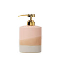 SKL Home Alanya Blush Ceramic Soap Dispenser with Gold Pump
