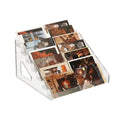 PATIKIL 7 Tier Acrylic Card Display Stand, Portable Postcard Rack Holder Organizer Versatile Display for Trading Cards Baseball PSA Stickers Stamp - image 1
