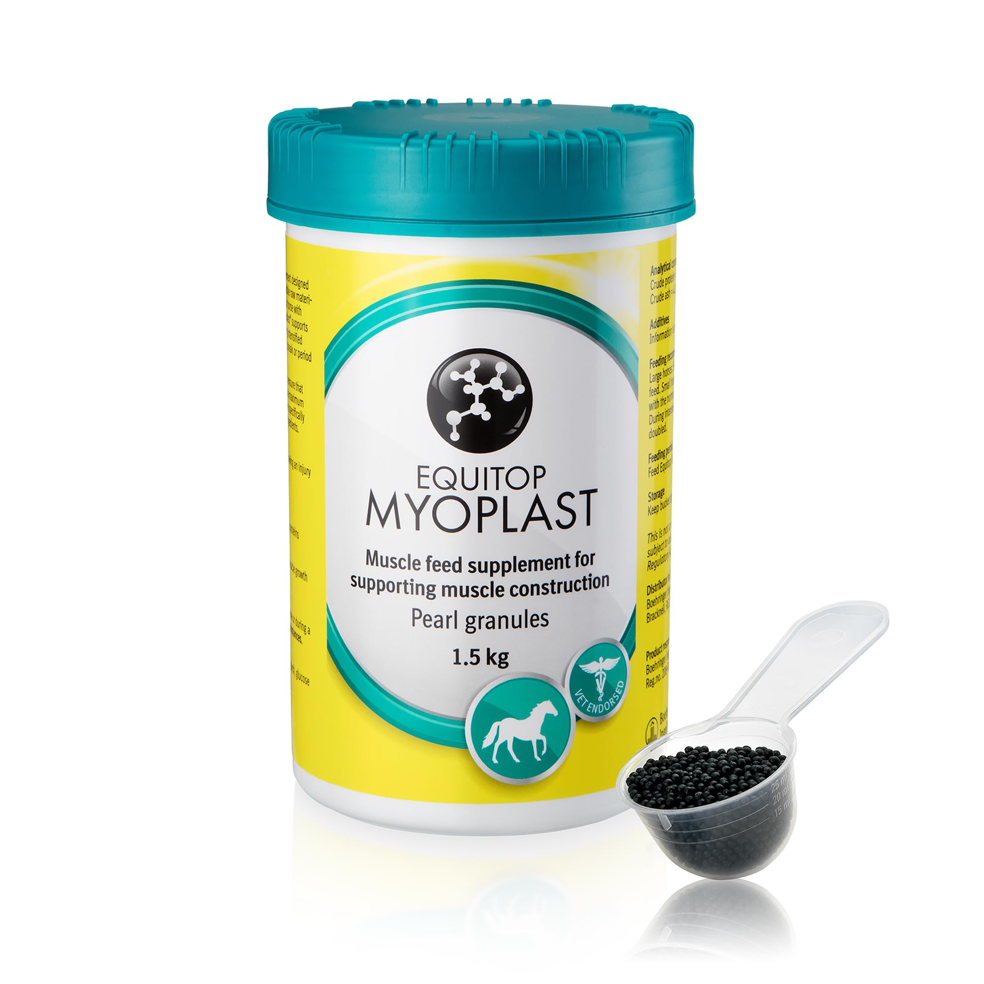 Equitop Myoplast Horse Muscle Supplement - Lean Protein Pearls, 1.5kg