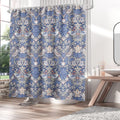 William Morris Floral Shower Curtain | Blue Waterproof Polyester, 72x72