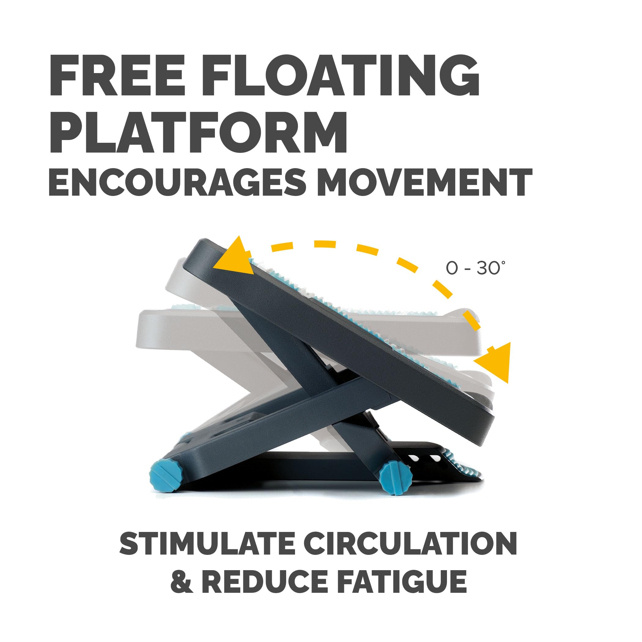 Fellowes Energiser Ergonomic Foot Rest – Adjustable Massage Surface