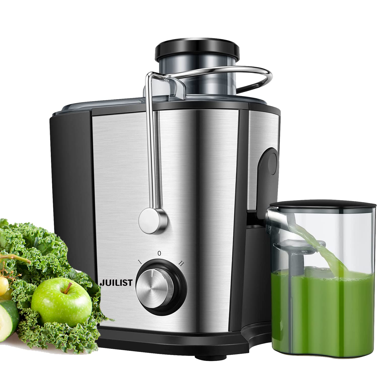 Juilist 600W Centrifugal Juicer | 3-Inch Wide Mouth Fruit Extractor