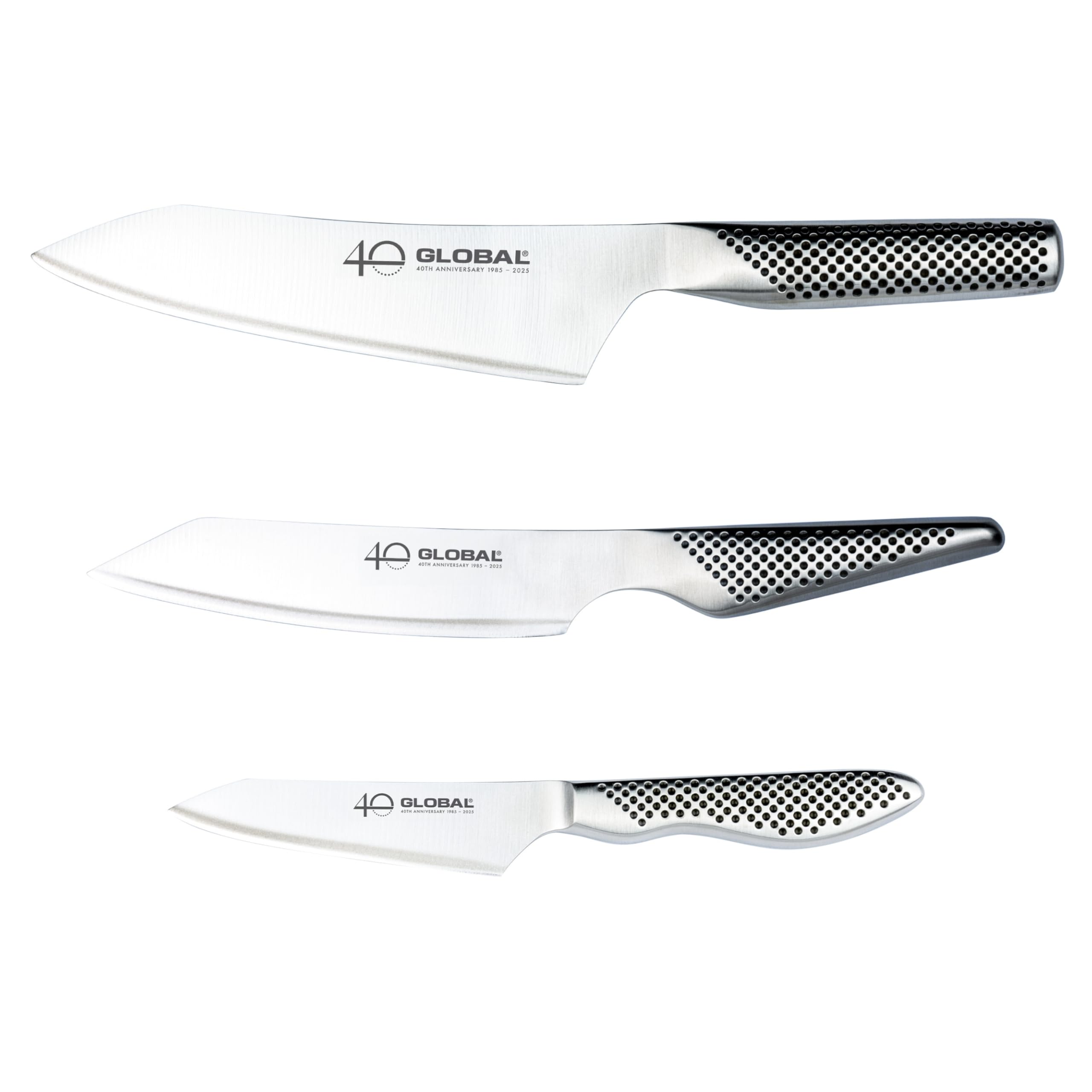 Global Knives 40th Anniversary 3 Piece Set | Japanese Stainless Steel