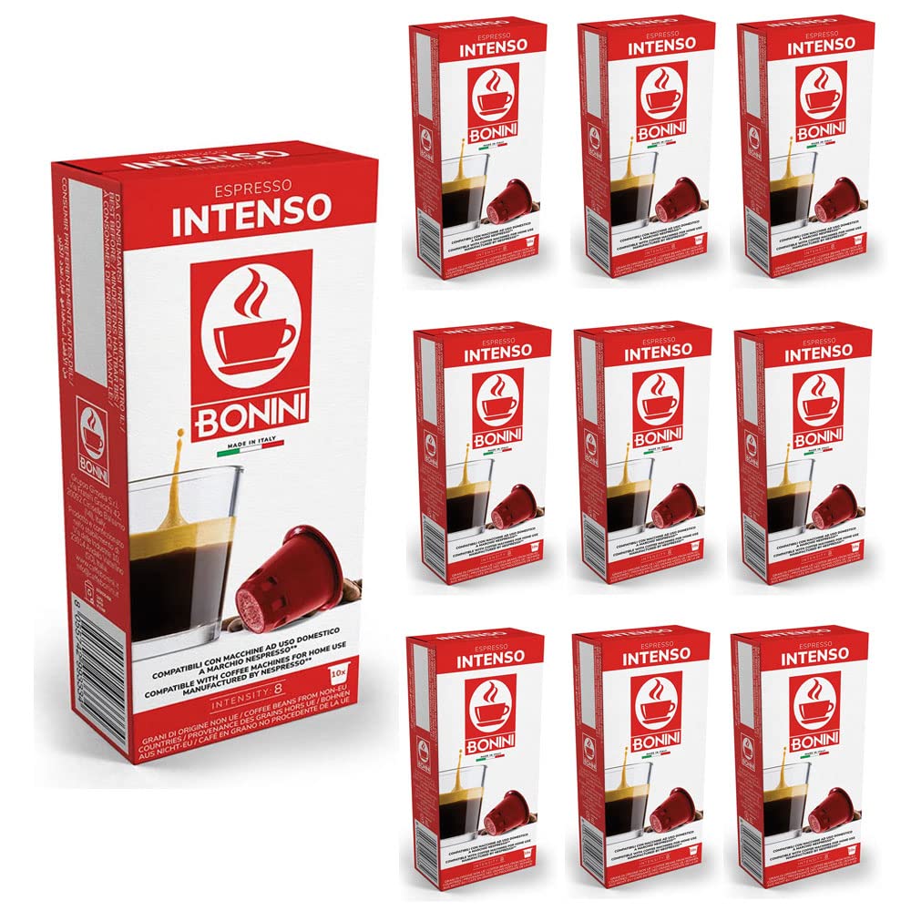 Caffè Tiziano Bonini Intenso Nespresso Compatible Pods – 100 Count