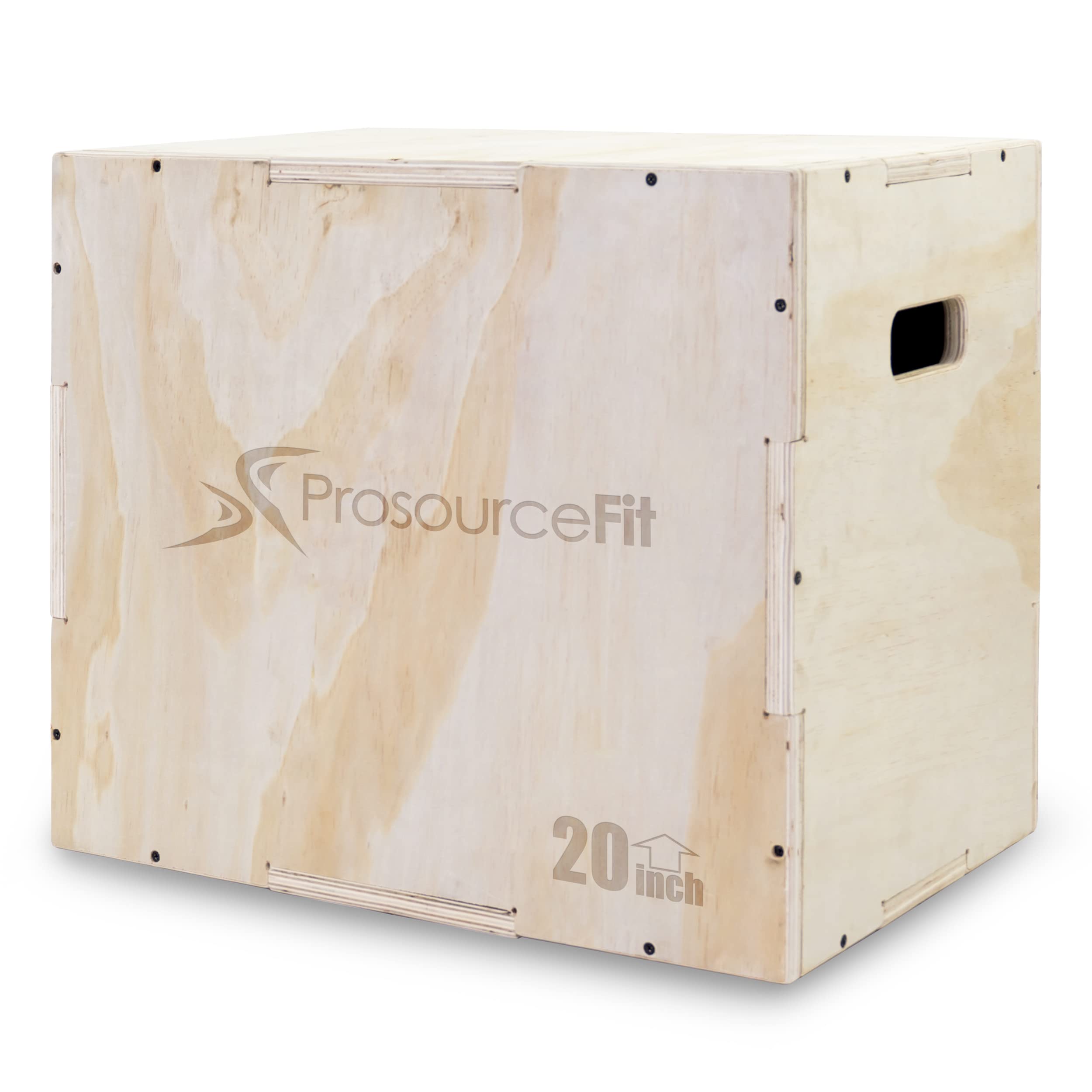 ProsourceFit 3-in-1 Wood Plyometric Jump Box | 24x20x16 Plyo Box