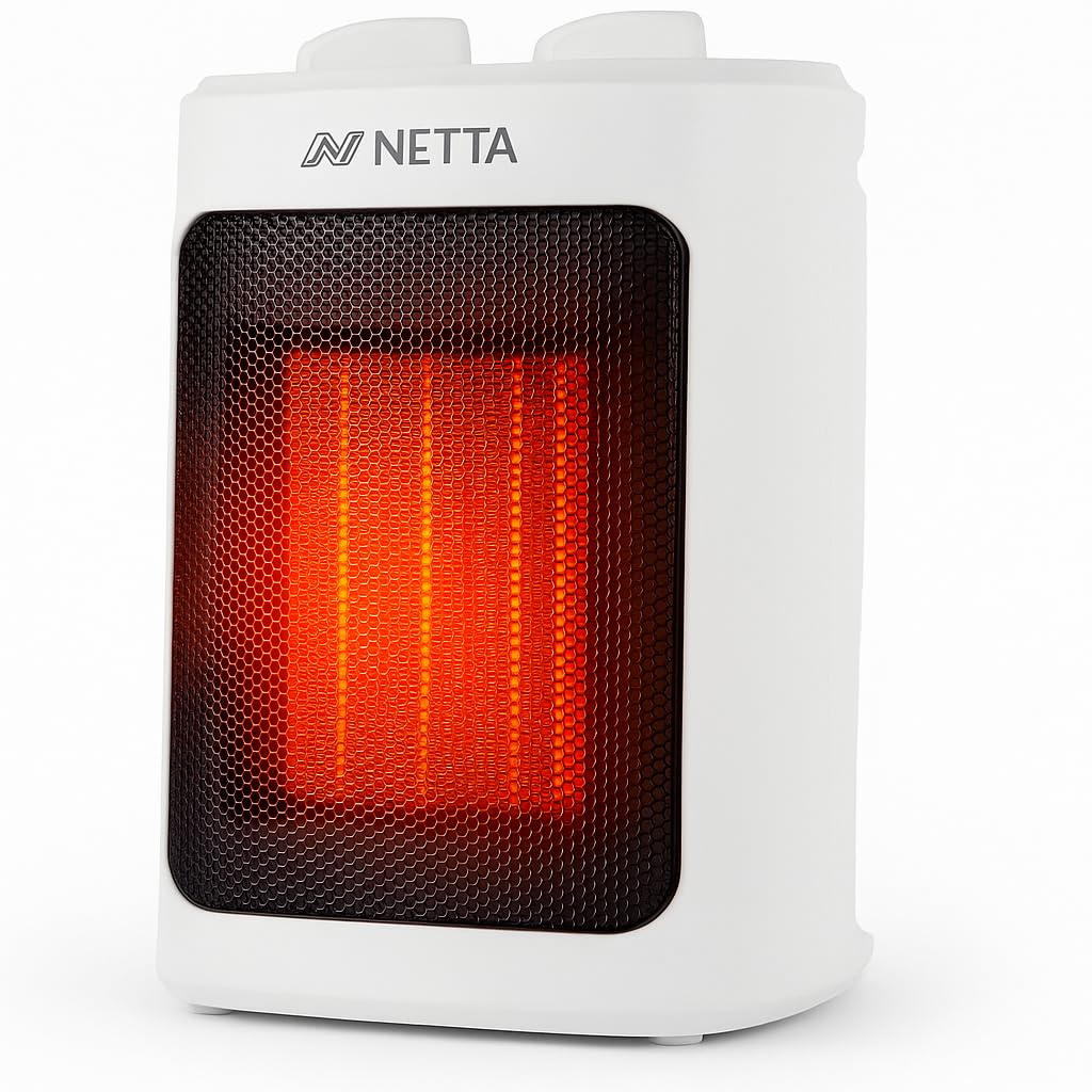 NETTA Ceramic Fan Heater - 2000W Portable Electric Space Heater, White