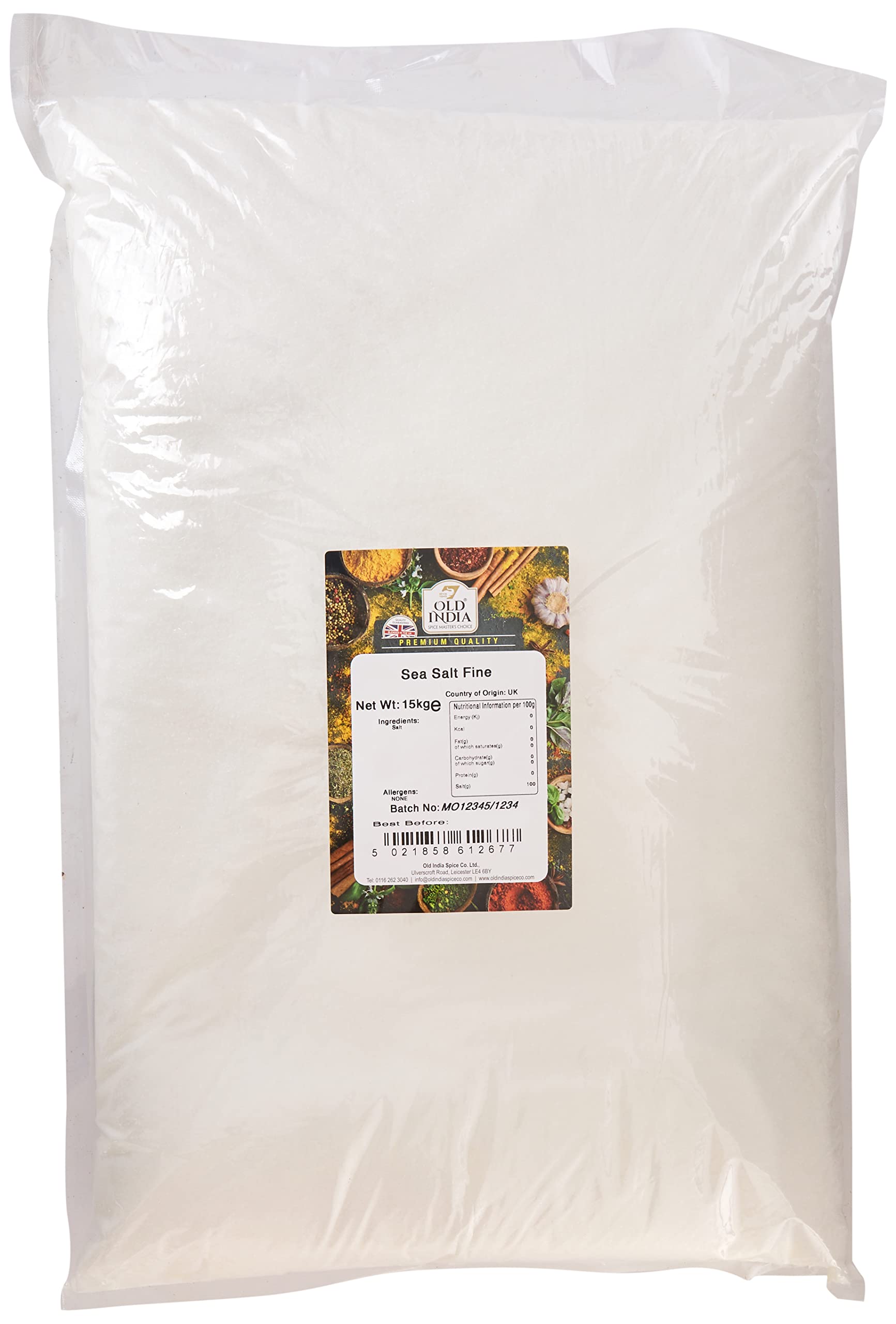 Old India Fine Sea Salt – 15kg Bulk Gourmet Cooking Seasoning