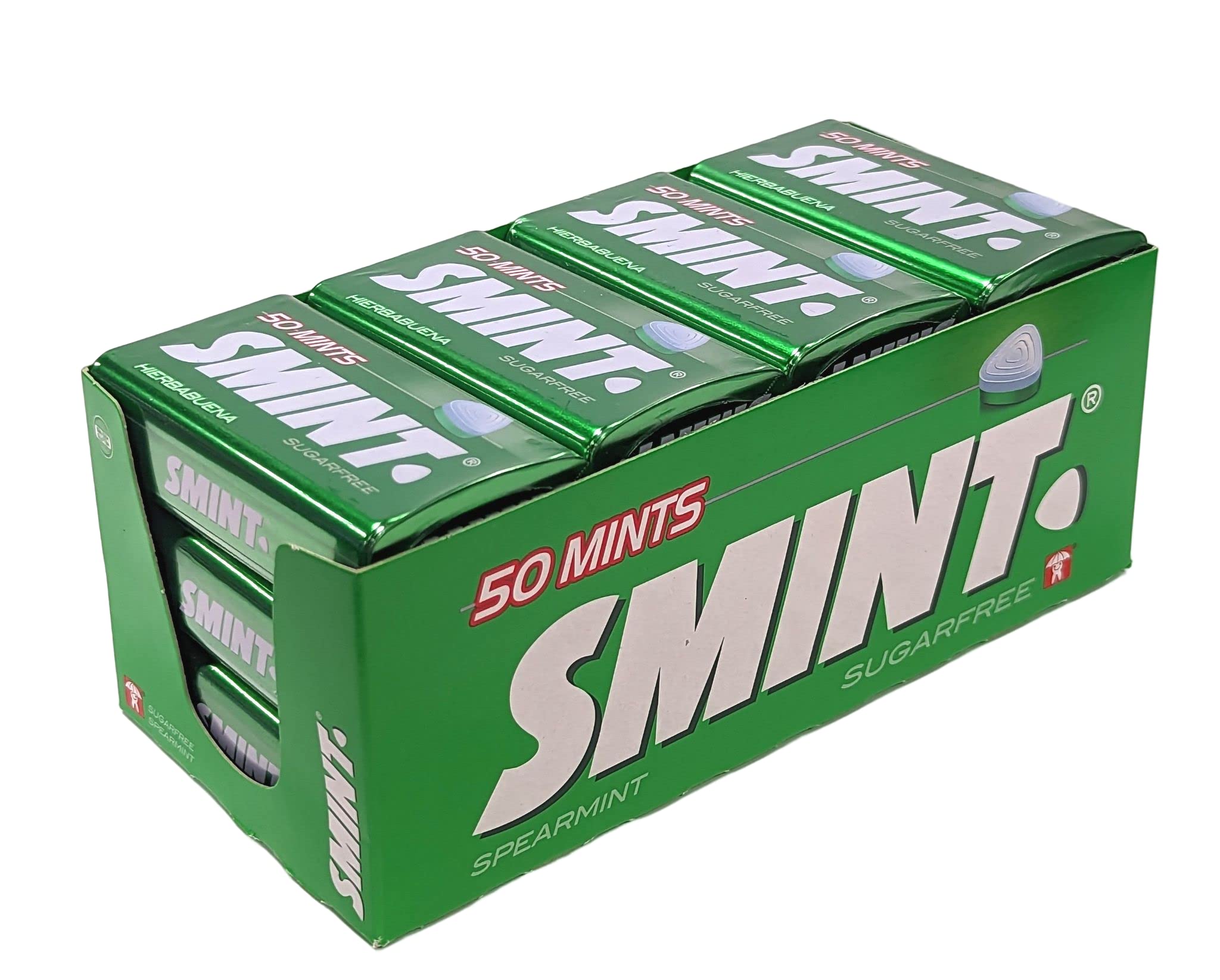 Smint XXL Spearmint Sugar-Free Mints - 12 Pack Bulk Breath Freshener