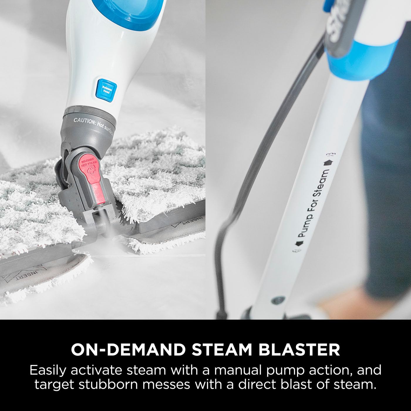 Shark Klik n' Flip Steam Mop | Hard Floor Cleaner with Steam Blaster